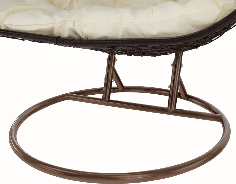 Függő dupla fotel, réz/barna/bézs, DALVEA 2 NEW