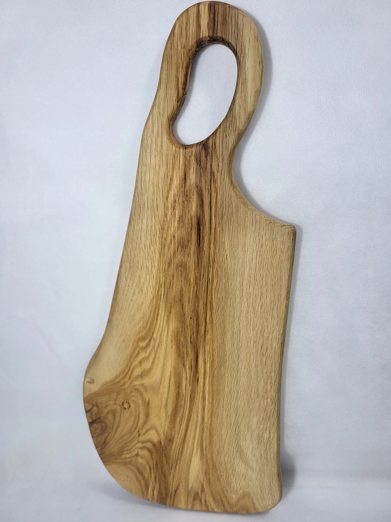 Konyhai deszka tölgy natúr fa vágó/tálaló 59-24-2 cm