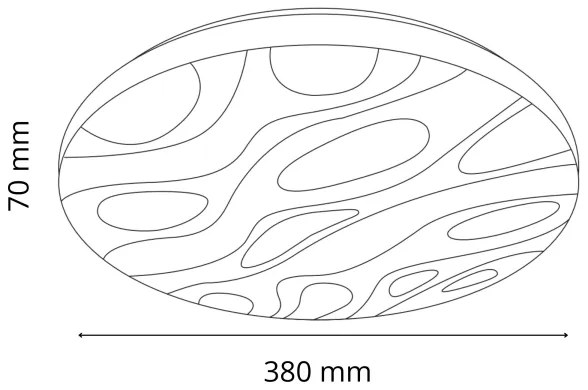 LED Fürdőszobai mennyezeti lámpa CLOUD LED/24W/230V á. 38 cm IP44