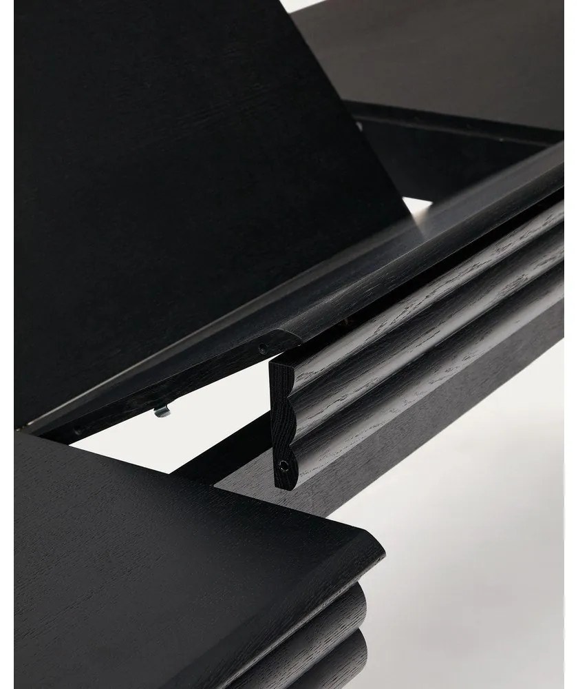 Bővíthető étkezőasztal hosszabbító asztallappal tölgyfa dekorral 90x160 cm Lenon – Kave Home