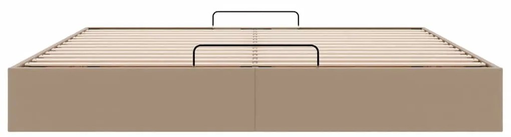 Ottomán ágykeret matrac nélkül cappucino 180x200 cm műbőr