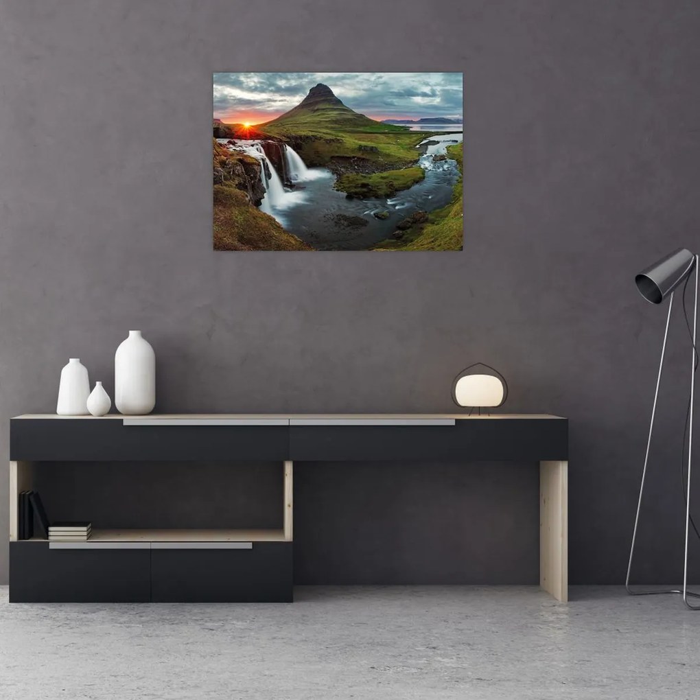 Kép - Kirkjufell naplementében (70x50 cm)