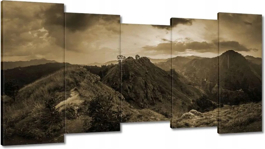 Festmények 150x80 Barna tájkép Tájkép