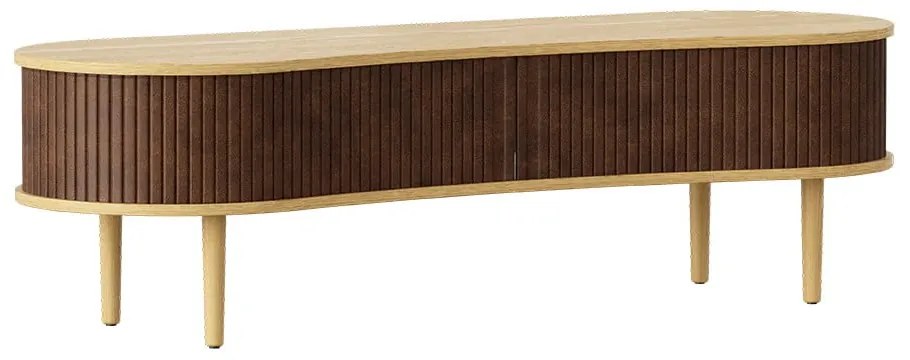 Barna-natúr színű TV-állvány tölgyfa dekorral 140x40 cm Audacious – UMAGE