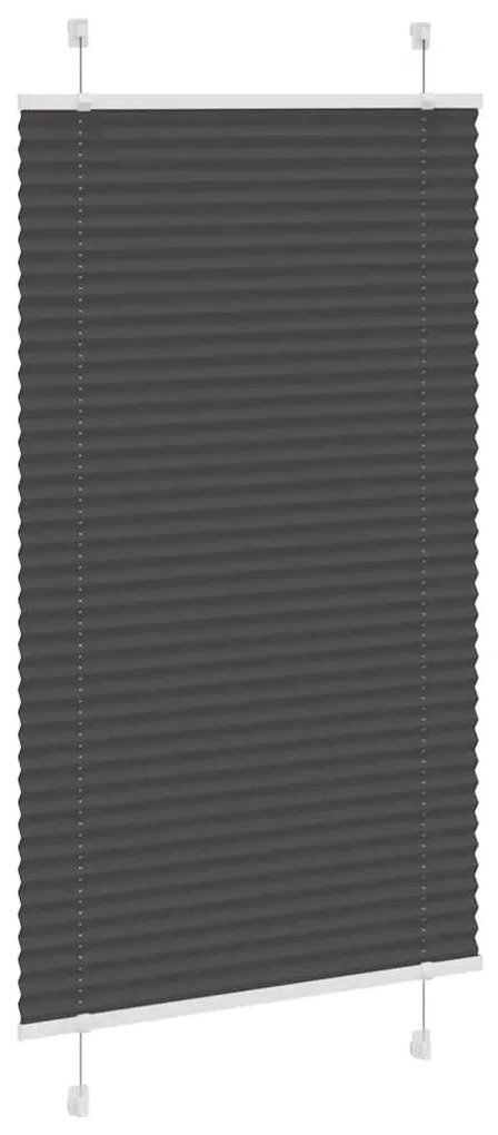 pliszírozott redőny fekete 70x150 cm szövetszélesség 69,4 cm