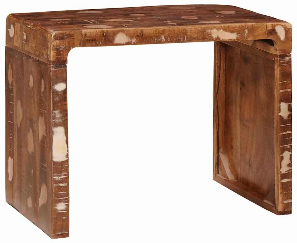 Végasztal 60 x 35 x 45 cm tömör újrahasznosított fa