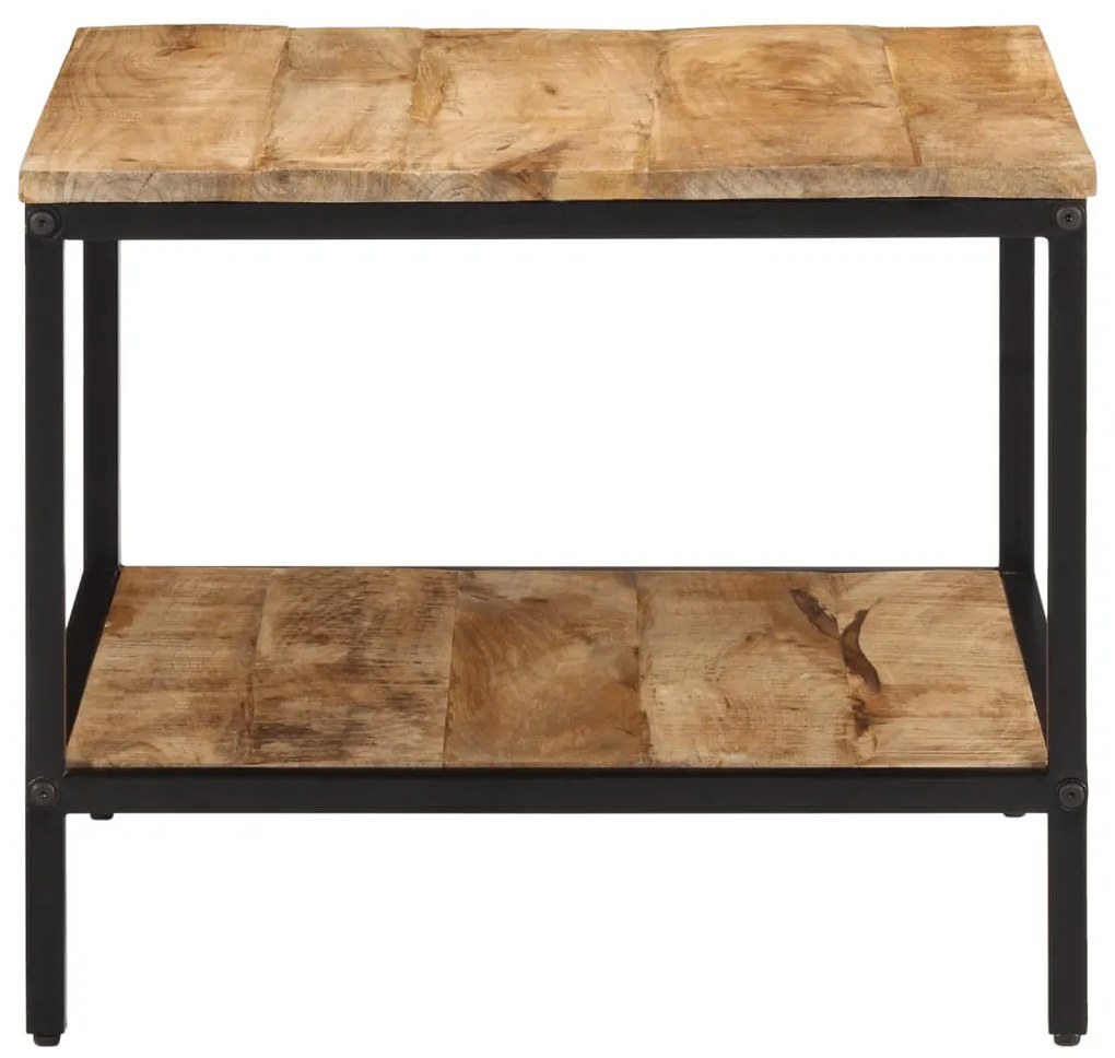 tömör nyers mangófa dohányzóasztal 55 x 55 x 45 cm