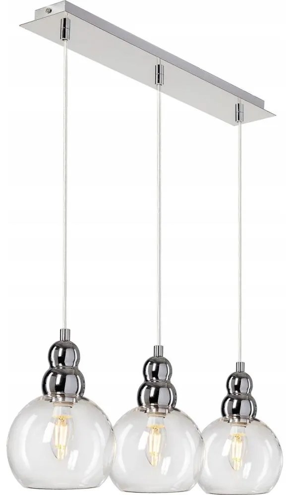 Csillár zsinóron AKSO 3xE14/40W/230V ezüst