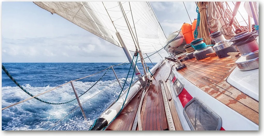 Konyhai panel Vitorlás a tengeren 140x70 cm Ragasztó