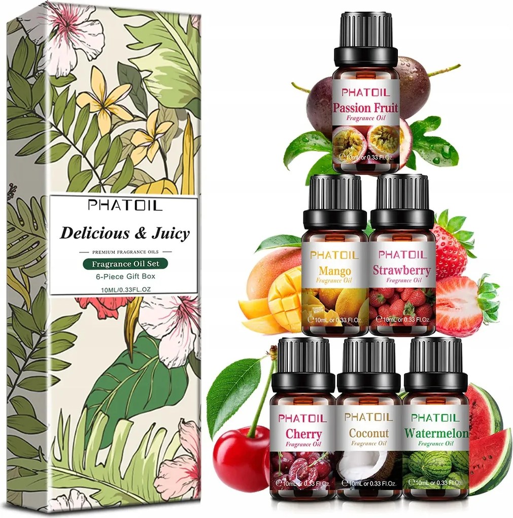 Delicious &amp; Juicy Phatoil illatolaj szett 6x10 ml diffúzorhoz