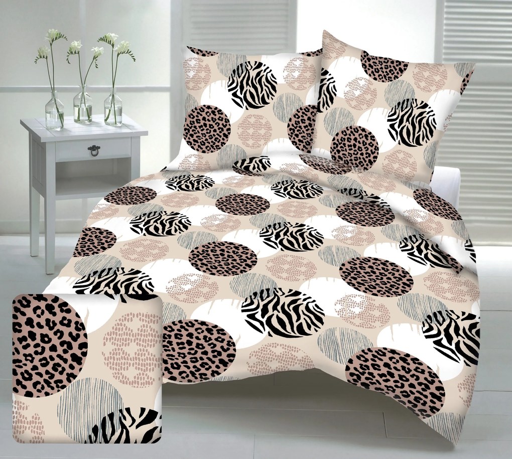 Krepp lapok Körök  barna TiaHome - 1x Párna 90x70cm, 1x Paplan 140x200cm