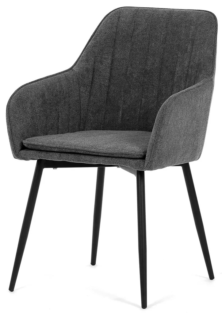 Étkezőszék-készlet 2 db, szürke, 55 x 84 x 57 cm