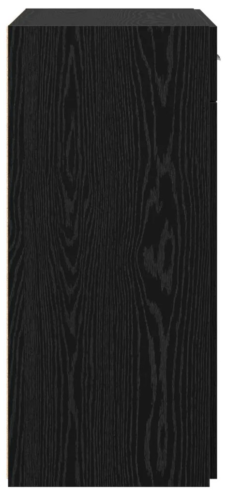 tárolószekrény fekete tölgy 80x42,5x93,5 cm szerelt fa