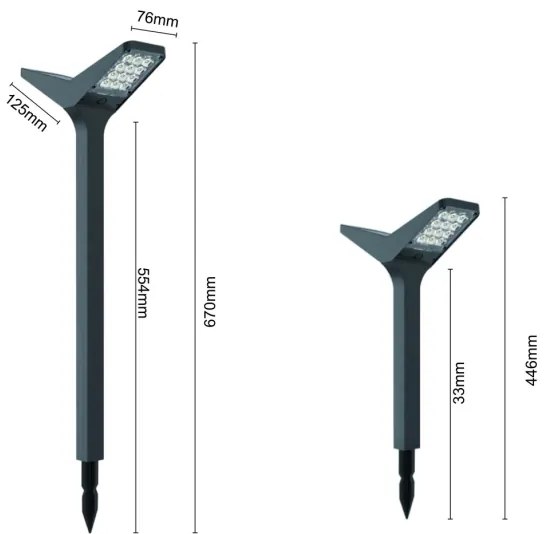 Immax 08518L - SUN BUTTERFLY LED napelemes lámpa 1,5 W/3,7 V 3000/6000 K IP65 1500 mAh
