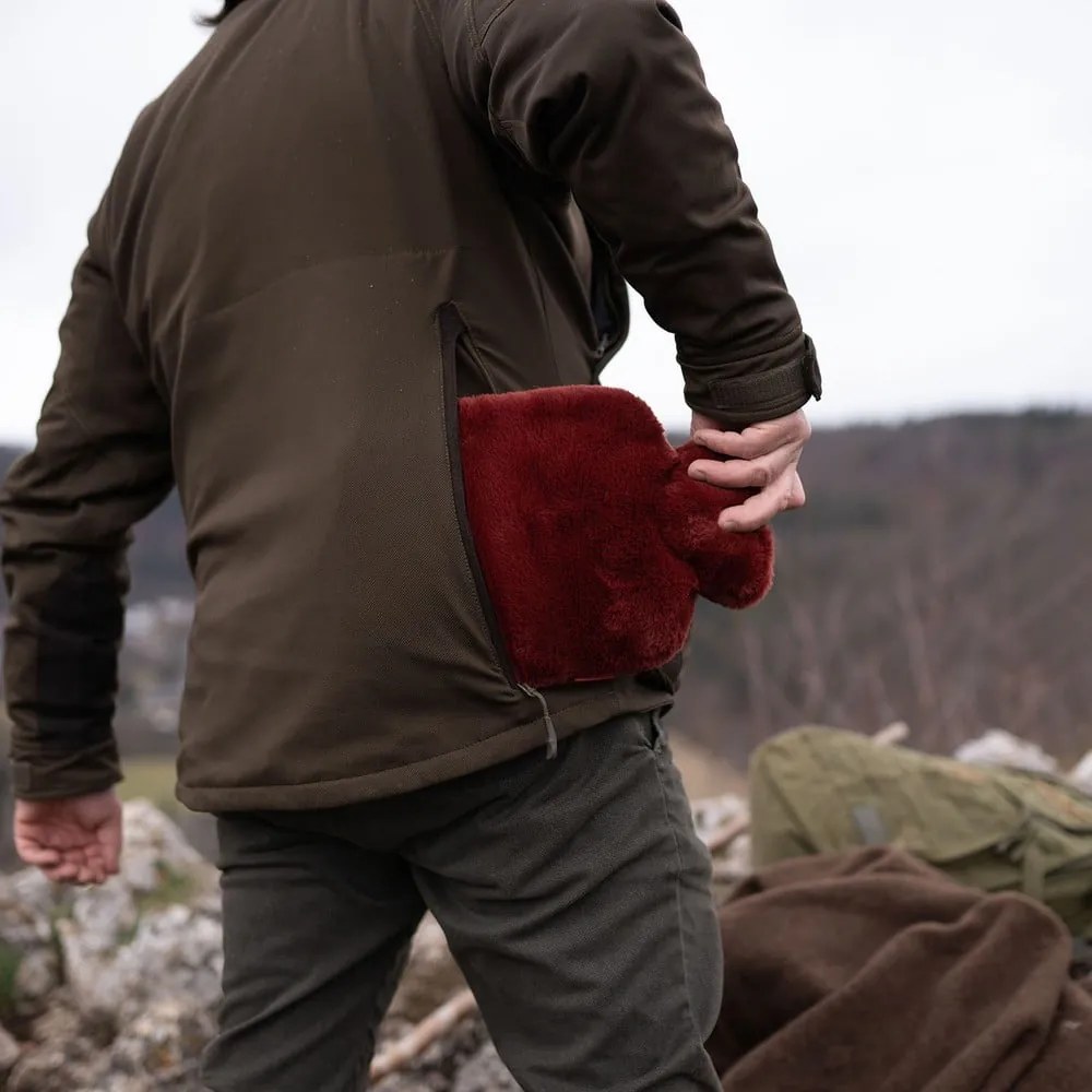 Piros mikroplüss melegvizes palack 1,8 l Classic – Hugo Frosch