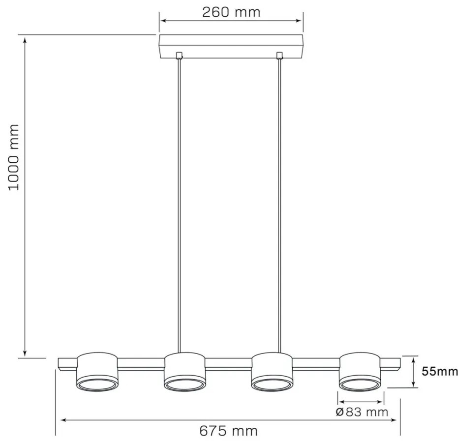 Polux MIRELLA 327338 Lepel lámpa 4x10W/GX53 4000K 660lm IP20