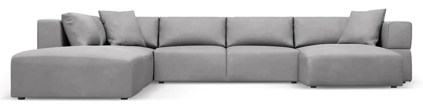 Világosszürke sarokkanapé (bal oldali-"U" alakú) Esther – Milo Casa