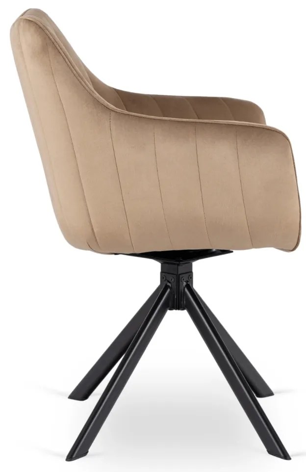 Forgó Étkező/Tárgyaló Szék Bézs Bársony Szövettel. MUMBAI 2