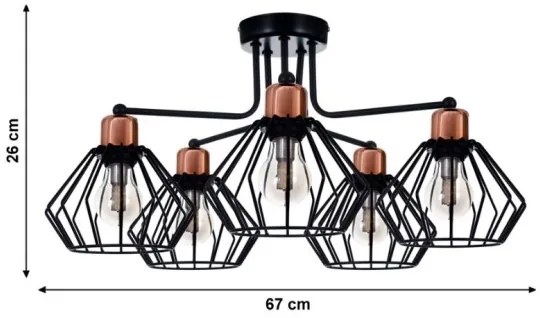 Csillár PORTO 5xE27/40W/230V