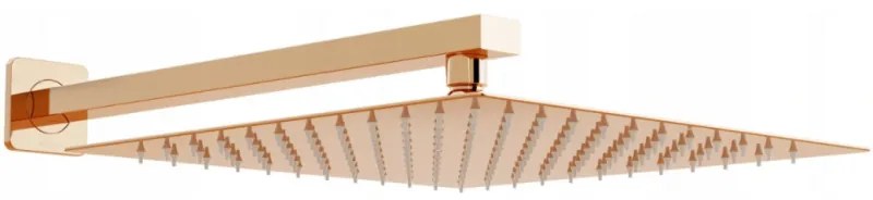 Mexen Slim zuhanyfej 30 x 30 cm-es zuhanykarral, rózsaarany - 79130112-60