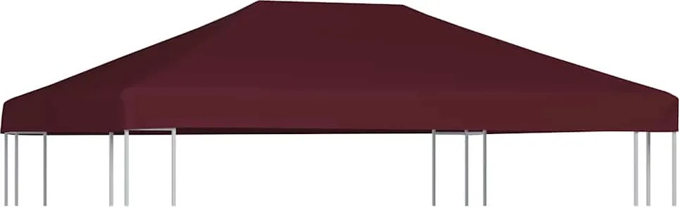 vidaXL bordó pavilon tetőponyva 310 g/m² 3 x 4 m