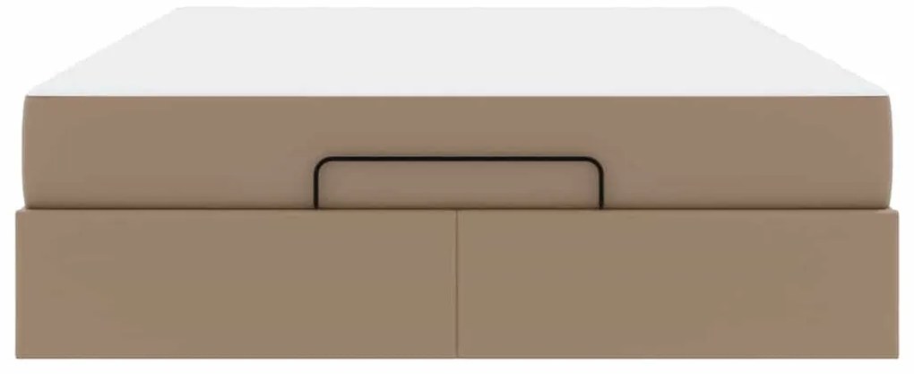 Ágykeret matracmal Cappuccino 160 x 200 cm Műbőr