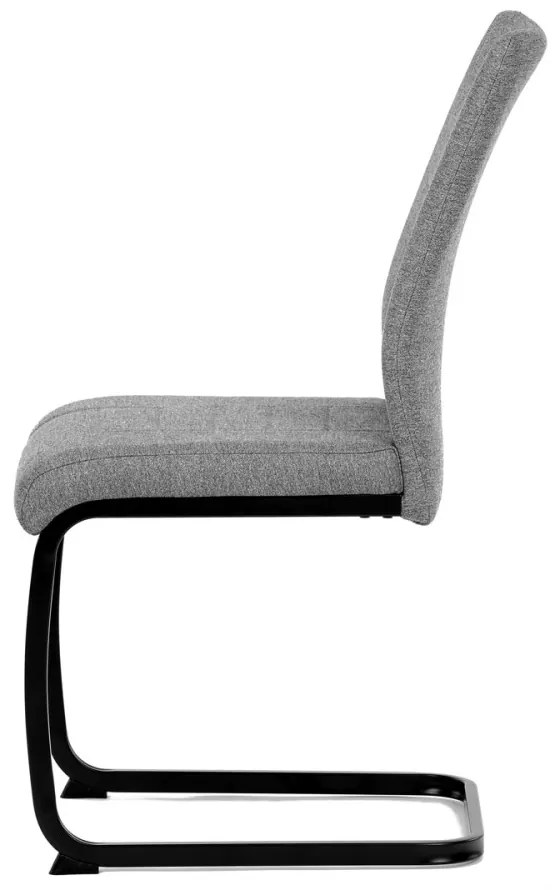 Scaun cu țesătura gri cu baza de sanie. DCL-438