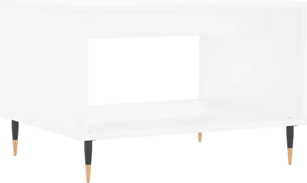 vidaXL fehér szerelt fa dohányzóasztal 60x50x40 cm
