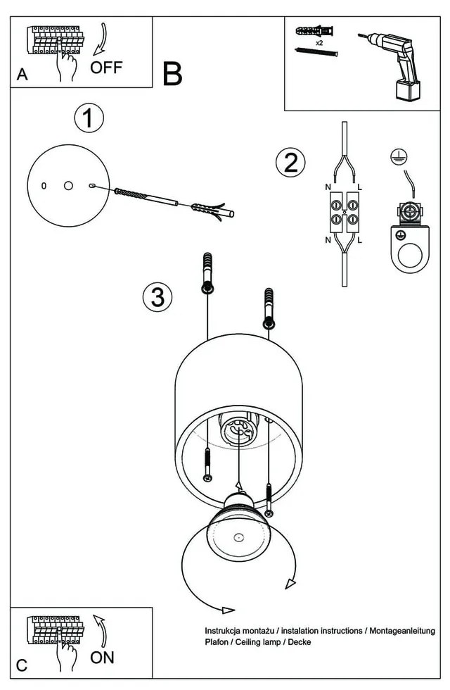 Roda fehér mennyezeti lámpa - Nice Lamps
