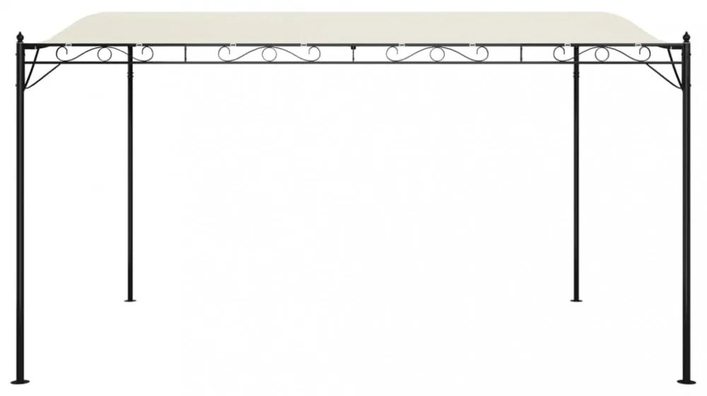 krémszínű szövet és acél pavilon 4 x 3 m 180 g/m²