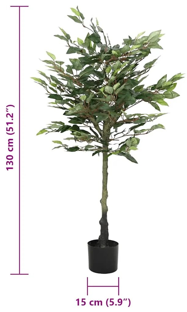 zöld mű fikusz fa 480 levéllel 130 cm