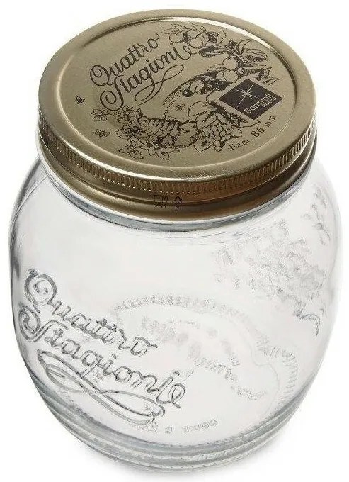 Bormioli Rocco Quattro Stagioni Genietti befőttesüveg reszelőve, 250 ml, 700 ml