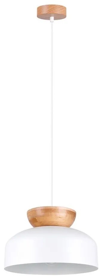 Sollux SL.1350 - Csillár zsinóron MARION 1xE27/15W/230V átm. 29,5 cm fehér