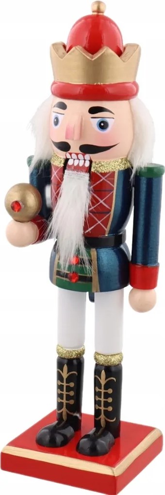 Fa Figura Diótörő Karácsonyi Dekoráció 25CM.