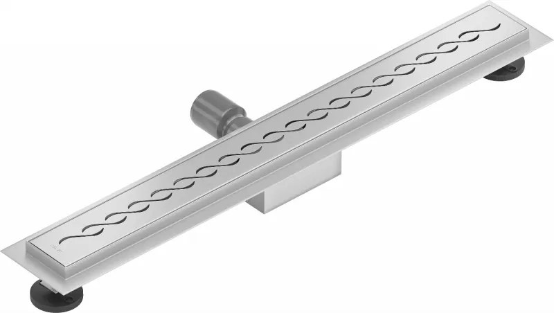 Mexen Lapos rozsdamentes acél zuhanyfolyó 50 cm minta M18, 1023050-15