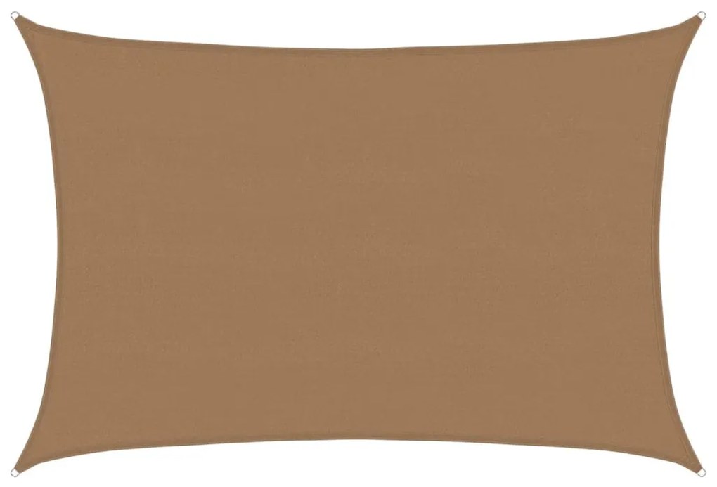tópszínű HDPE napvitorla 160 g/m² 5 x 7 m