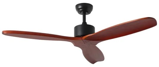 ZEVENTI - Mennyezeti ventilátor CUENCA Wi-Fi Tuya fekete/tölgy + távirányító