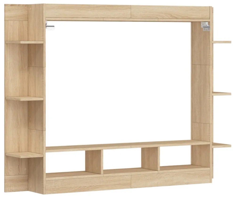 sonoma tölgyszínű szerelt fa TV-szekrény 152x22x113 cm