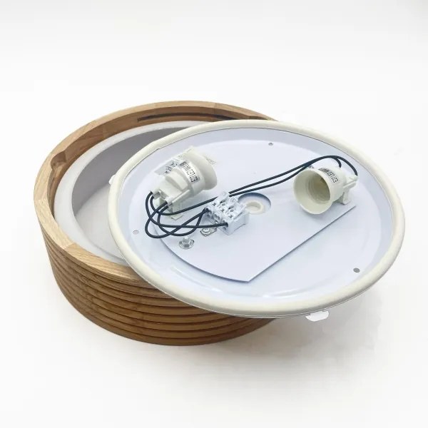 LINARO fürdőszobai mennyezeti lámpatest, 2xE27/15W/230V, IP54, tölgy, átmérő 27 cm