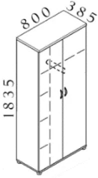 Visio gardrób 80 x 38,5 x 183,5 cm, fehér