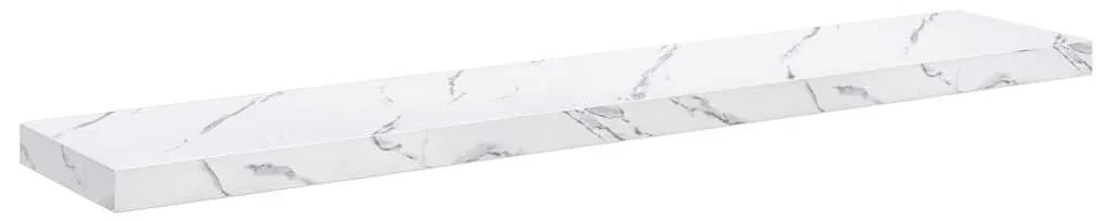Falpolc tárolóval 2 pcs Fehér márvány 120 x 23,5 x 4 cm Faanyag