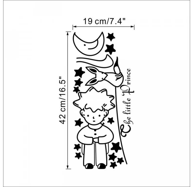 PIPPER | Falmatrica "A Kis herceg - fekete" 96x42 cm