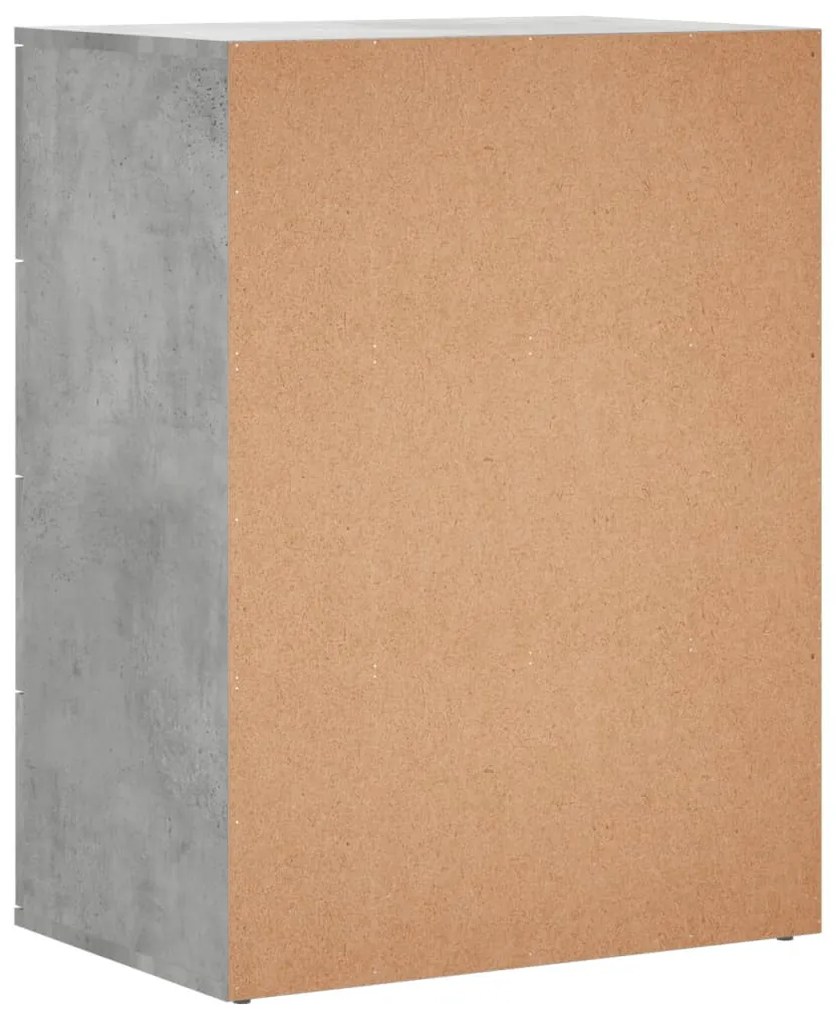 2 db betonszürke szerelt fa tálalószekrény 60 x 39 x 80 cm