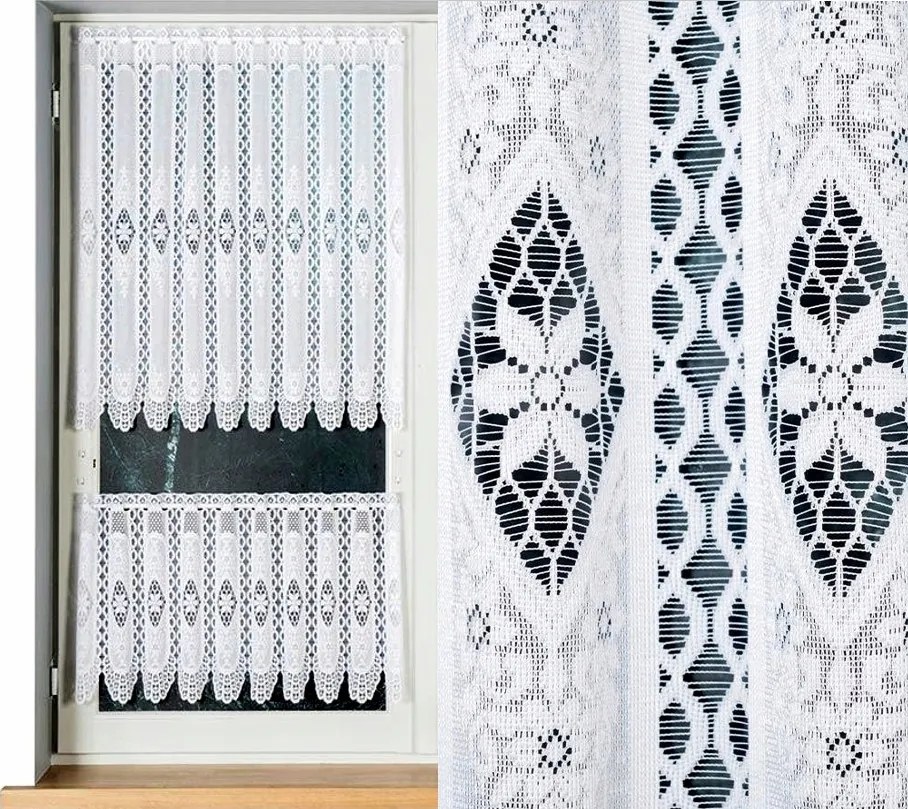 Jacquard függöny vitrázs függönyök mintával, 107806, méret 200x40m (kész)