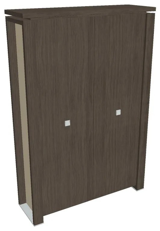Verno+ S magas gardrób 140 x 46 x 210 cm, antracit tölgy / vanília