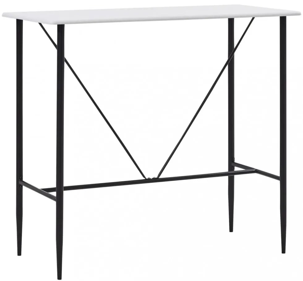 fehér MDF bárasztal 120 x 60 x 110 cm