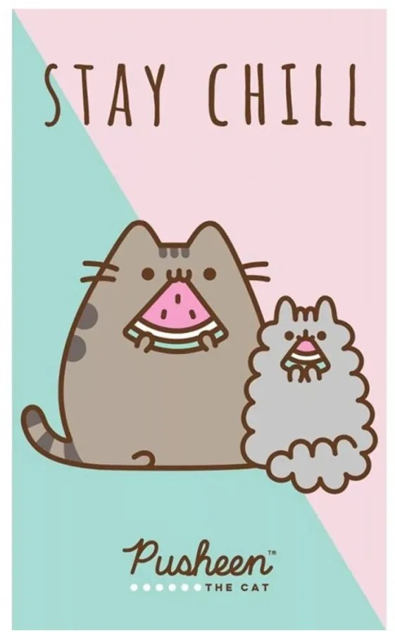 Pusheen Stay Chill kéztörlő, arctörlő, törölköző 30x50 cm