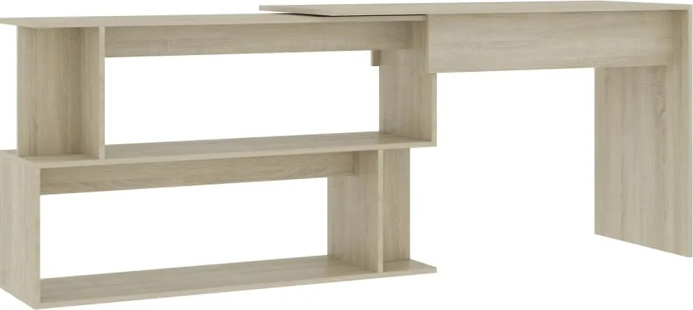 vidaXL sonoma tölgy színű szerelt fa sarokasztal 200 x 50 x 76 cm