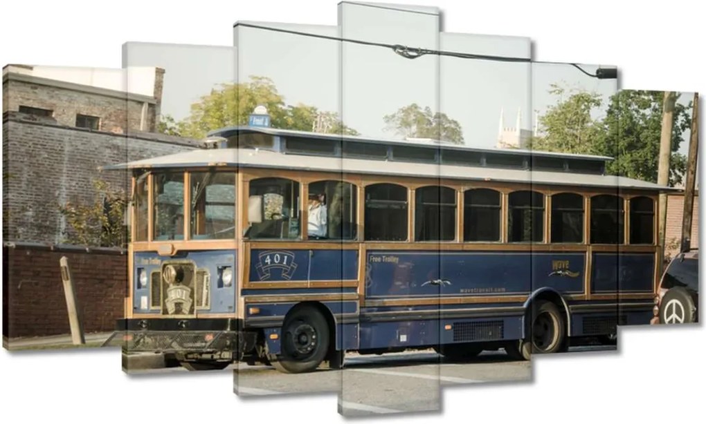 Festmények 140x80 Antik Trolleybus
