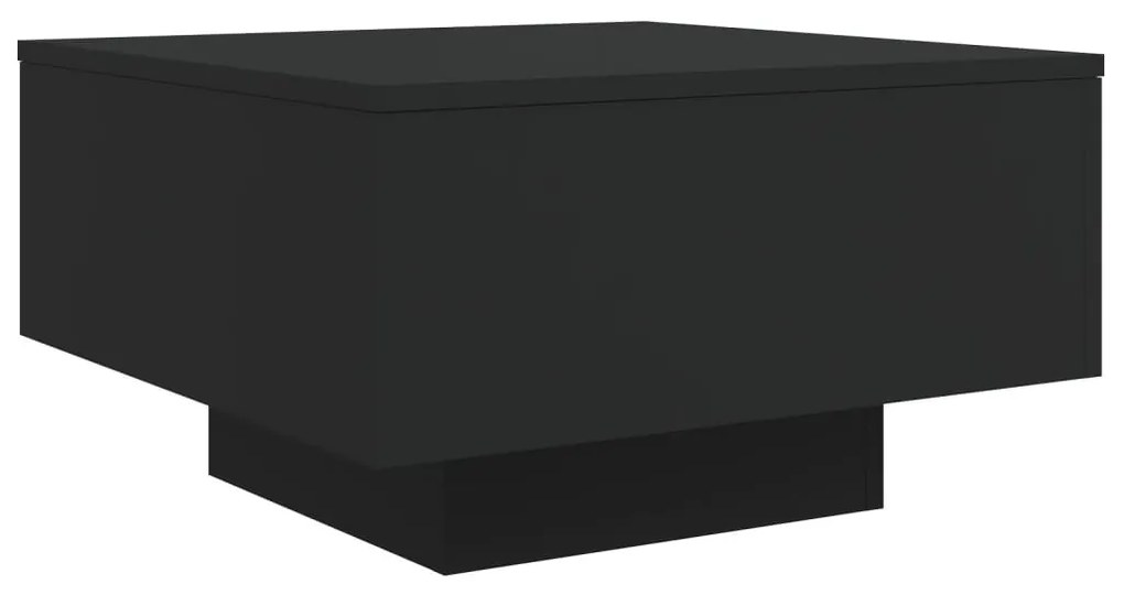 Fekete szerelt fa dohányzóasztal 55 x 55 x 31 cm